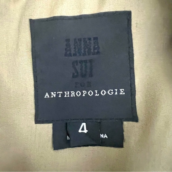 Anna Sui | Silk Wheatfields Deep V Neck Dress Earthy Wedding Guest | 4 - Picture 7 of 7